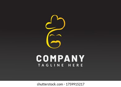 squid Illustration logo template for restaurant logo, food company, cafe brand. use for iconic mark system, implementation for printing, website, business card, background, pattern, and marketing
