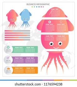 squid infographic template design