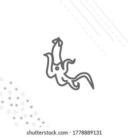 Squid isolated line icon for web and mobile