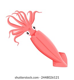 squid isolated on white background.Vector eps 10.perfect for wallpaper or design elements	