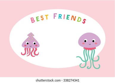 squid jellyfish best friends tag