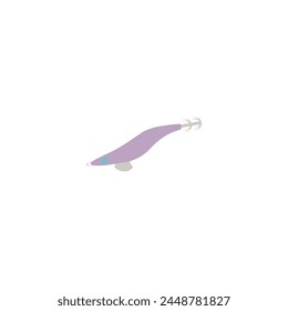 Vector de gambas de calamar. Señuelo de pesca para calamares.