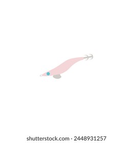 Squid jig egi shrimp vector. Fishing lure for squid.