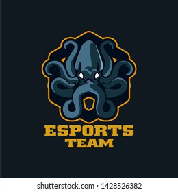 Squid Kraken Octopus eSports Mascot Logo Template