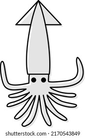 Squid of line drawing (shifted painting)