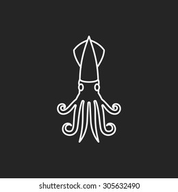 Squid line icon