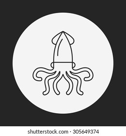 Squid line icon