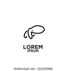 squid line logo icon designs vector