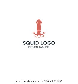 Squid logo. Abstract squid on white background. EPS 12. Vector 