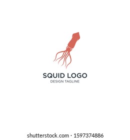 Squid logo. Abstract squid on white background. EPS 12. Vector 