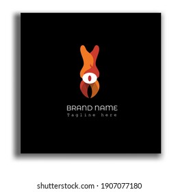 a squid logo with a cute one eye
