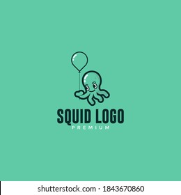 squid logo design concept, premium logo, games logo