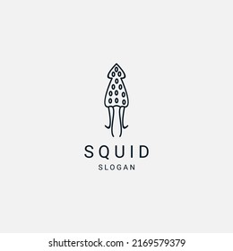 Squid logo design icon template