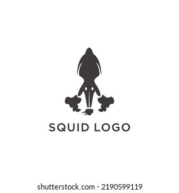 Squid logo design icon template