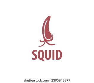 Squid Logo Design Icon Template Stok Vektor