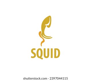 Squid Logo Design Icon Template Stok Vektor 