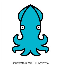 Squid logo designs. Isolated squid logo on white background