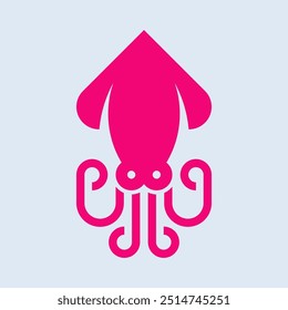 Squid logo. Icon design. Template elements