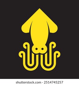 Squid logo. Icon design. Template elements