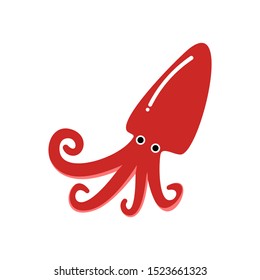 Squid logo. Isolated squid on white background. EPS 10. Vector illustration