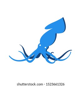 Squid logo. Isolated squid on white background. EPS 10. Vector illustration