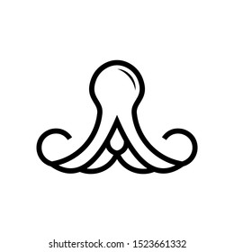 Squid logo. Isolated squid on white background. EPS 10. Vector illustration