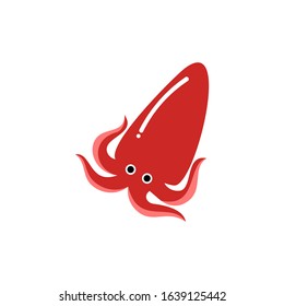 Squid logo. Isolated squid on white background. EPS 10. Vector illustration