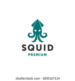 Squid logo. Isolated squid on white background , modern and trendy mascot character style vector illustration