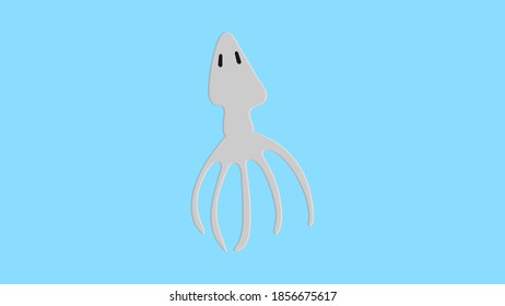 Squid logo. Isolated squid on white background. EPS 10. Vector illustration.