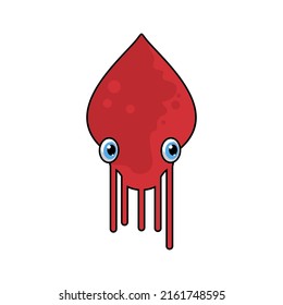 Kalmare Logo. Kalmare einzeln auf weißem Hintergrund. Vektorgrafik