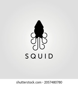 Squid logo. Isolated squid vector illustration