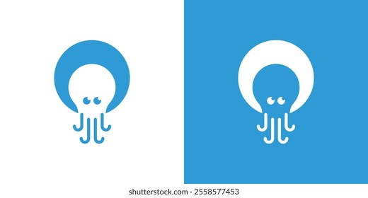 Squid logo, octopus logo, octopus and circle logo