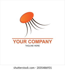 squid logo. seafood vector design