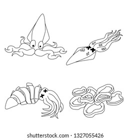 Squid meals set, squid fried