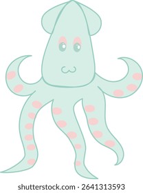 Squid minimal style - Ocean World Set