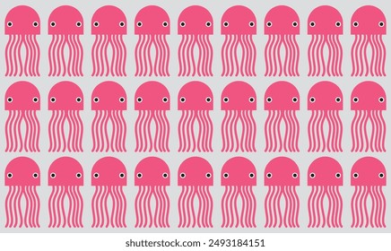 Squid motif geometric pattern. Design for gift wrapping, cards, covers and more