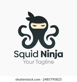 Squid Ninja Logo Vector Template Design. Good for Business, Start up, Agency, and Organization