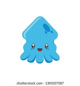  Squid octopus cheer emoji logo icon vector illustration