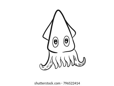 squid octopus vector drawing doodle