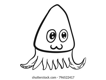 squid octopus vector drawing doodle