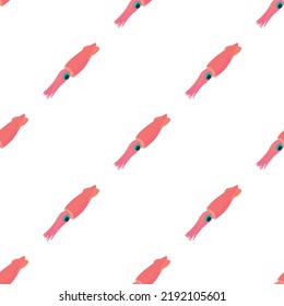 Squid pattern seamless background texture repeat wallpaper geometric vector