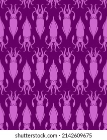 Squid pattern seamless. calamary background. Baby fabric texture