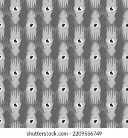 Squid pattern seamless. cephalopod marine animal background. Vector texture