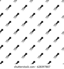 Squid pattern seamless in simple style vector illustration
