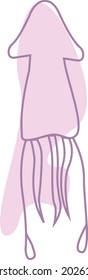 
squid pink spot with outline