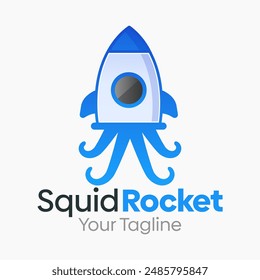 Squid Rocket Logo Vector Template Design. Good for Business, Start up, Agency, and Organization