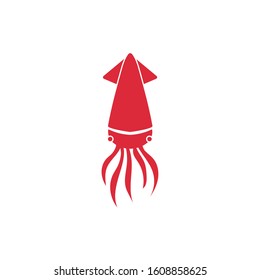 squid sea life animal isolated icon vector illustration design