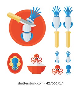 squid Seafood infographic