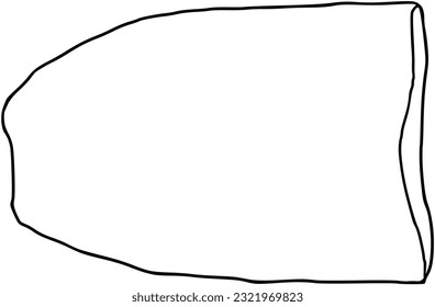 Squid seafood ingredient for cooking food doodle line cartoon coloring