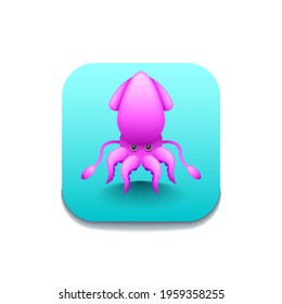 Squid Seafood Logo Vector Symbol Icon Design Style